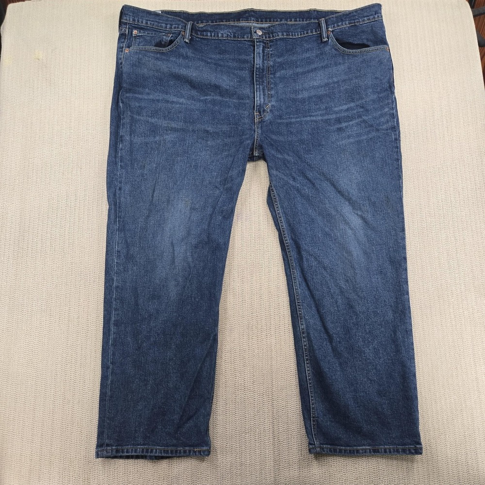 Levis 514 Jeans Mens 54x30 Blue Straight Leg Denim Classic Big Tall 5 Pocket